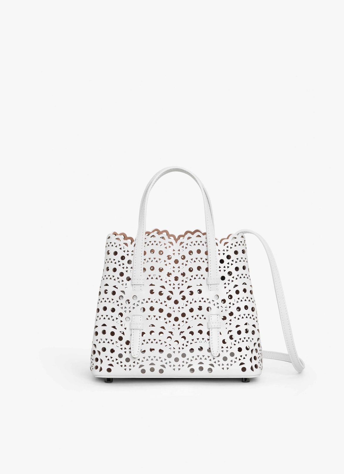 MINA 20 BAG IN VIENNE WAVE CALFSKIN ALAÏA OPTIC WHITE MINA 20 BAG IN VIENNE WAVE CALFSKIN